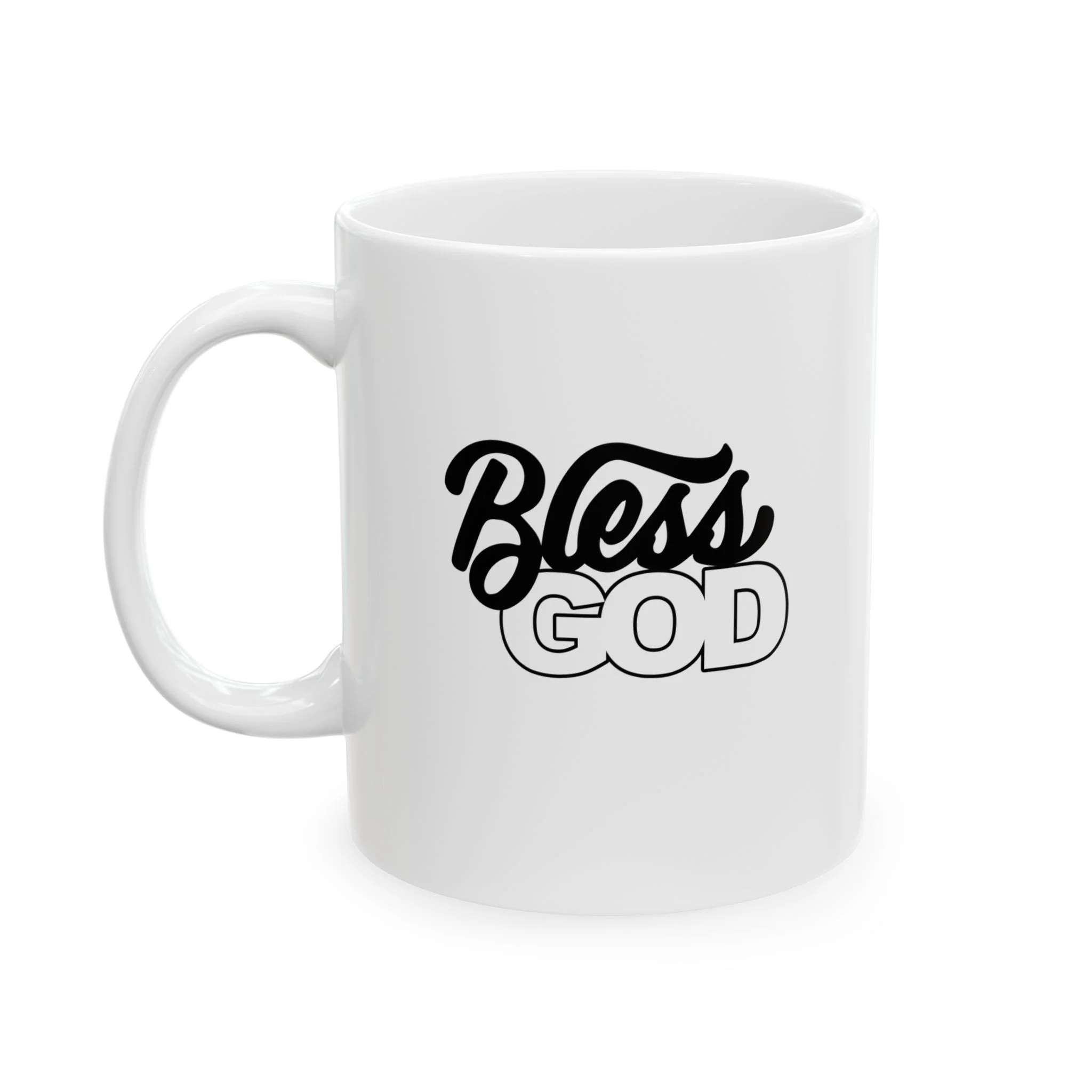Bless God Ceramic Mug - Image 4