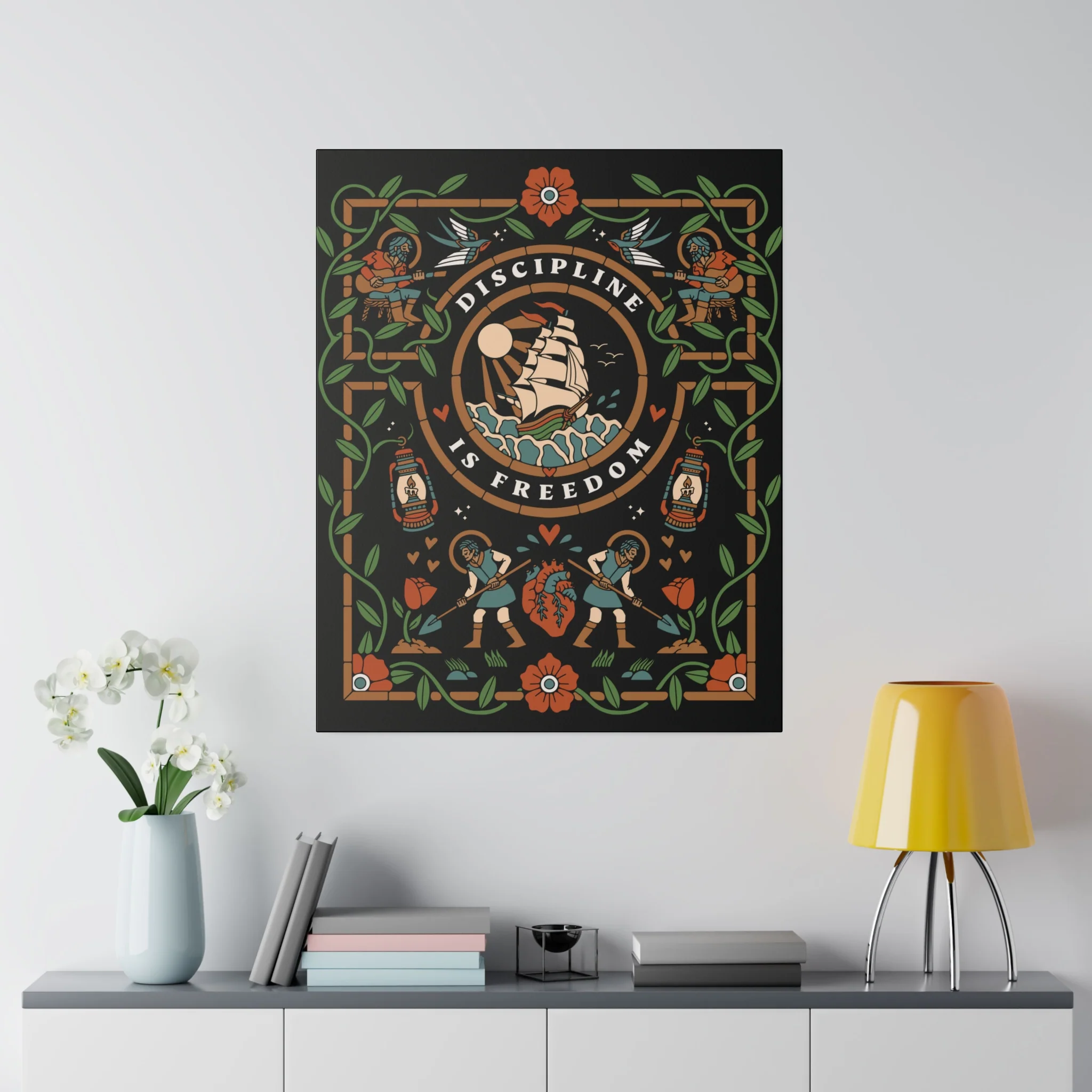 Discipline is Freedom Matte Canvas, 24"x30" - Image 3